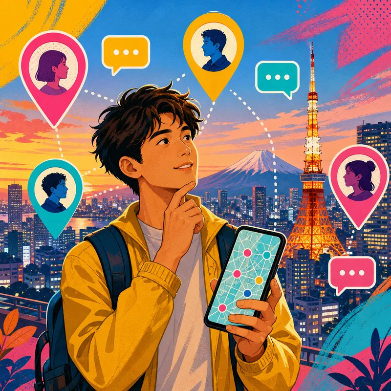 Choosing an app to meet Japanese friends in Tokyo