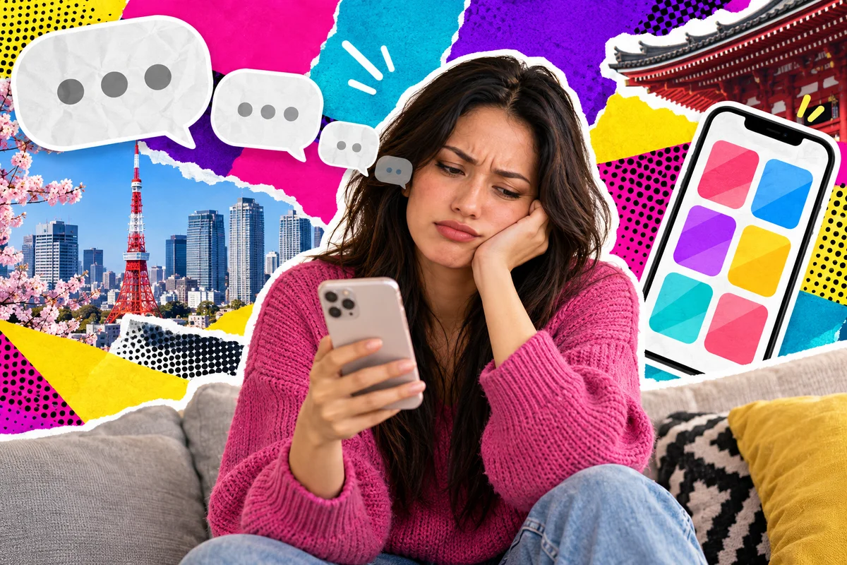Woman frustrated by fading online conversations